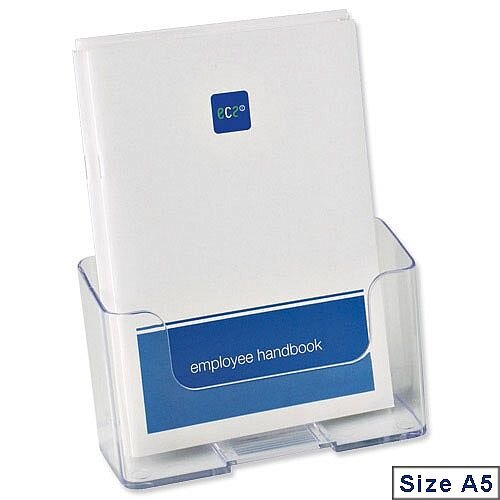 Deflecto A5 Leaflet & Brochure Holder Clear Rigid 74901