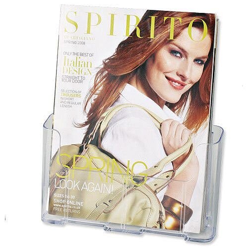 Standard Literature & Brochure Holder A4 Rigid Clear Deflecto