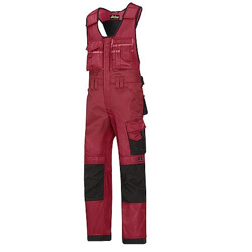 Snickers 0312 Craftsmen One-piece Trousers DuraTwill Size 150 35"/6'2" Red/Black Snickers 0312 Craftsmen One-piece Trousers DuraTwill Size 150 35"/6'2" Red/Black