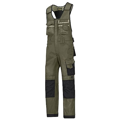 Snickers 0312 Craftsmen One-piece Trousers DuraTwill Size 152 36"/6'2" Olive Green/Black Snickers 0312 Craftsmen One-piece Trousers DuraTwill Size 152 36"/6'2" Olive Green/Black