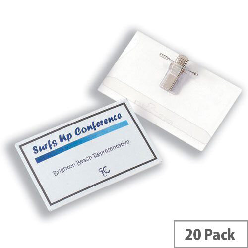 Durable Name Badge Set Combi Clip Assorted 20 Badges 54x90mm and 3 Insert Sheets Ref 8182-00 Durable Name Badge Set Combi Clip Assorted 20 Badges 54x90mm and 3 Insert Sheets Ref 8182-00