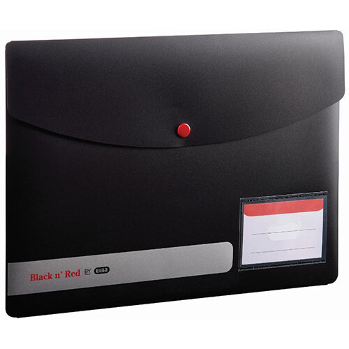 Black n Red by Elba A4 Snap Polypropylene Covered Wallets Opaque Pack of 5 - OFFER Buy One Get One FREE Jan - Dec 2019 Ref 400051532-XX3 Black n Red by Elba A4 Snap Polypropylene Covered Wallets Opaque Pack of 5 - OFFER Buy One Get One FREE Jan - Dec 2019 Ref 400051532-XX3