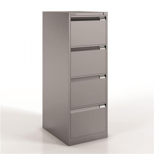 4 Drawer Steel Filing Cabinet Flush Front Goose Grey Bisley BS4E 4 Drawer Steel Filing Cabinet Flush Front Goose Grey Bisley BS4E