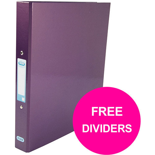 Elba Classy Ring Binder 25mm Cap A4+ Met Purp Ref 400017758 XX1220 (FREE Dividers) Jan 12/20 Elba Classy Ring Binder 25mm Cap A4+ Met Purp Ref 400017758 XX1220 (FREE Dividers) Jan 12/20