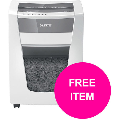 Leitz OfficePro Shredder Micro Cut P-5 (FREE Leitz iLam Office Laminator A3 Silver) Jan-Mar 20 Leitz OfficePro Shredder Micro Cut P-5 (FREE Leitz iLam Office Laminator A3 Silver) Jan-Mar 20