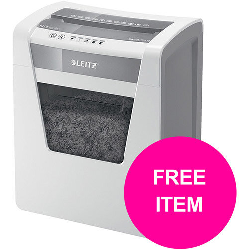 Leitz Office IQ Shredder Micro Cut P-5 (FREE Leitz iLam Office Laminator A3 Silver) Jan-Mar 20 Leitz Office IQ Shredder Micro Cut P-5 (FREE Leitz iLam Office Laminator A3 Silver) Jan-Mar 20