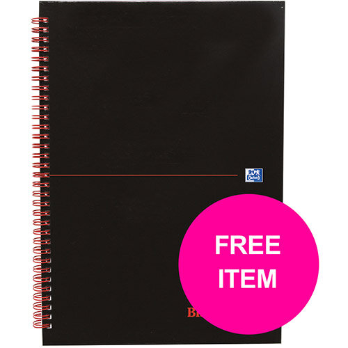 Black N Red Notebook Wirebound Ruled A4 Ref 400115985 Pk 5 (Buy 2 &Free Pk 12 BIC Pro Ball Pen 4 Colours) Jan-Mar 20 Black N Red Notebook Wirebound Ruled A4 Ref 400115985 Pk 5 (Buy 2 &Free Pk 12 BIC Pro Ball Pen 4 Colours) Jan-Mar 20