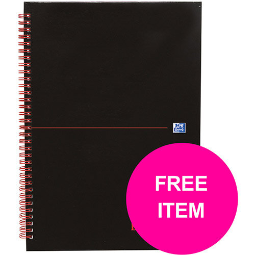 Black N Red Notebook Wirebound Perforated A4 Ref 100102248 Pk 5 (Buy 2 &Free Pk 12 BIC Pro Ball Pen 4 Cols) Jan-Mar 20 Black N Red Notebook Wirebound Perforated A4 Ref 100102248 Pk 5 (Buy 2 &Free Pk 12 BIC Pro Ball Pen 4 Cols) Jan-Mar 20