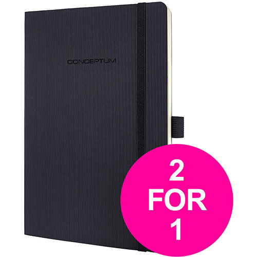 Sigel PEFC Concept Softcover Notebook A5 Black Ref CO321 (2 for 1) Jan-Mar 20 Sigel PEFC Concept Softcover Notebook A5 Black Ref CO321 (2 for 1) Jan-Mar 20