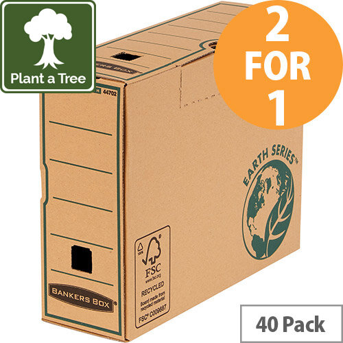 Bankers Box Earth Series by Fellowes Transfer Box Files 100mm Brn Ref 4470201 Pack of 20 (2 for 1) Jan-Mar 20 Bankers Box Earth Series by Fellowes Transfer Box Files 100mm Brn Ref 4470201 Pack of 20 (2 for 1) Jan-Mar 20