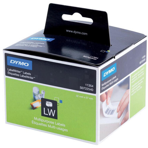 Dymo LabelWriter Labels Multipurpose White Ref 11354 S0722540 Pack 1000 Dymo LabelWriter Labels Multipurpose White Ref 11354 S0722540 Pack 1000