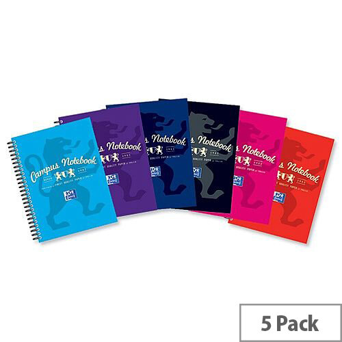 Campus A5 Plus Project Book Laminated Card Cover Wirebound 140 Pages 2 Hole 90gsm Ref 400013922 Campus A5 Plus Project Book Laminated Card Cover Wirebound 140 Pages 2 Hole 90gsm Ref 400013922