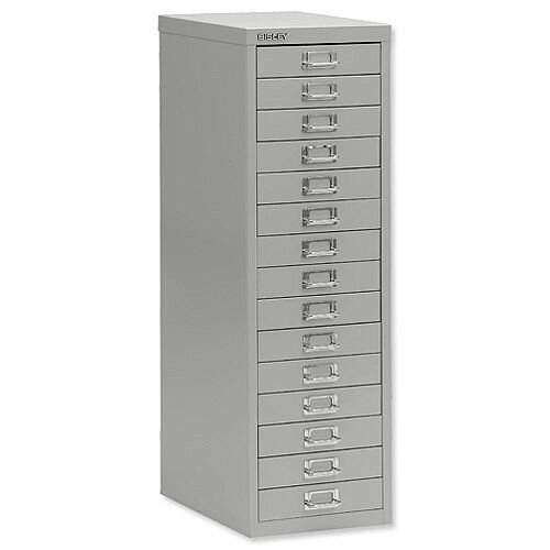 Bisley SoHo Multidrawer Cabinet 15-Drawer H860mm Grey Ref 101229 Bisley SoHo Multidrawer Cabinet 15-Drawer H860mm Grey Ref 101229