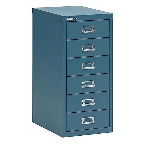 Bisley SoHo Multidrawer Cabinet 6-Drawer H590mm Doulton Blue Bisley SoHo Multidrawer Cabinet 6-Drawer H590mm Doulton Blue