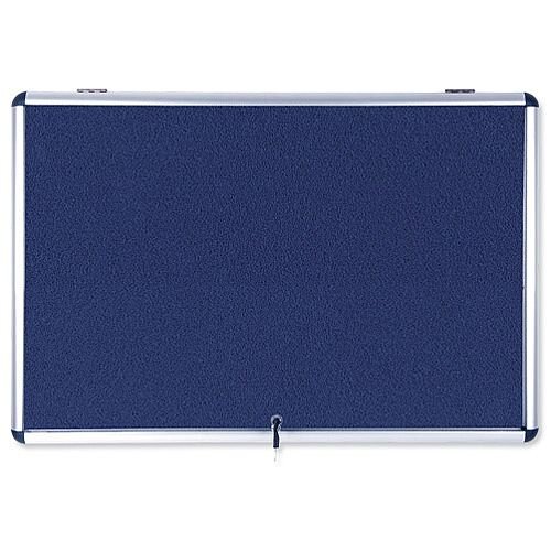 Bi-Office Fire Retardant Display Case Glazed Blue Fabric 8xA4 Ref ST350101150 Bi-Office Fire Retardant Display Case Glazed Blue Fabric 8xA4 Ref ST350101150