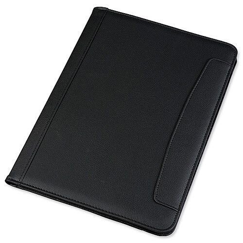 Alassio Messina Folio Leather Look Writing Case Black Ref 30081 Alassio Messina Folio Leather Look Writing Case Black Ref 30081