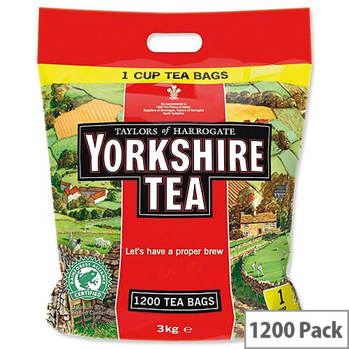 Yorkshire Tea Bags 1109 Pack 1200 Hunt Office UK
