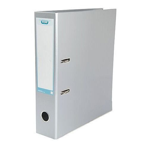 Elba Lever Arch File Laminated Gloss Finish 70mm Capacity A4 Metallic Silver Elba Lever Arch File Laminated Gloss Finish 70mm Capacity A4 Metallic Silver