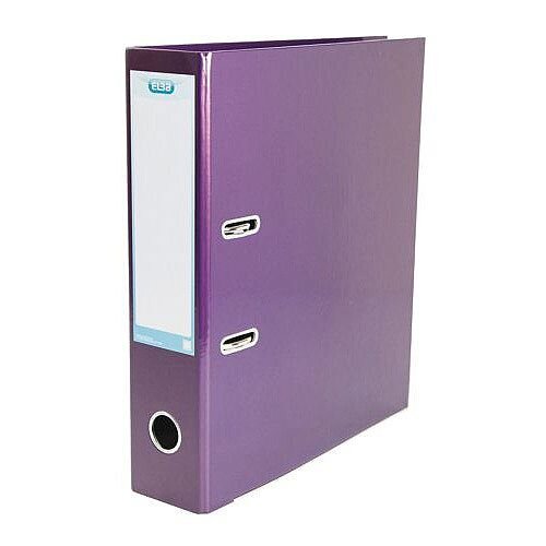 Elba Lever Arch File Laminated Gloss Finish 70mm Capacity A4 Metallic Purple 