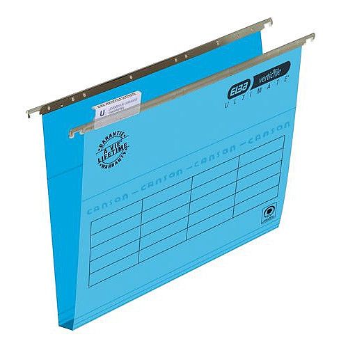 Elba Ultimate Suspension File 240gsm Manilla 30mm Foolscap Blue Ref