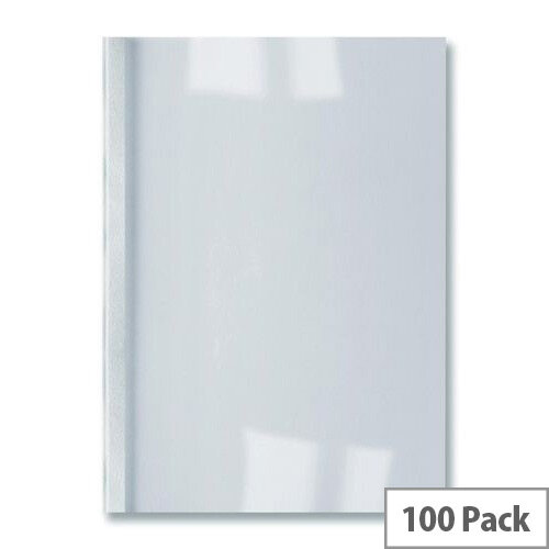 GBC Thermal Binding Covers 4mm Leathergrain White Ref Pack 100 GBC Thermal Binding Covers 4mm Leathergrain White Ref Pack 100