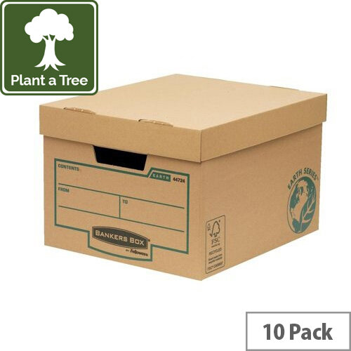 Fellows Bankers Box Earth Series Budget Storage Box Brown (Pack 10) Ref 4472401 