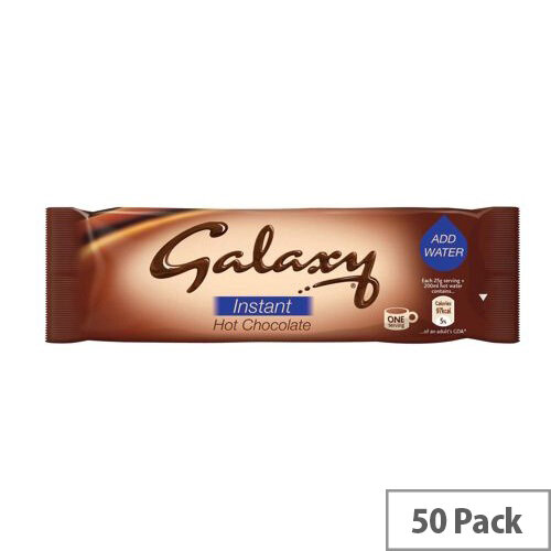 Galaxy Instant Hot Drinking Chocolate Powder Sachets 25g (Pack 50)