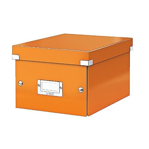 Leitz WOW Click and Store Small Storage Box For A5 Orange Ref 60430044 Leitz WOW Click and Store Small Storage Box For A5 Orange Ref 60430044