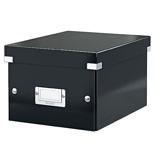 Leitz Click and Store Collapsible Archive Box Small For A5 Black Ref 60430095 Leitz Click and Store Collapsible Archive Box Small For A5 Black Ref 60430095