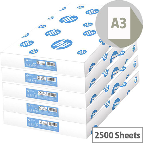 HP Hewlett Packard Office Paper A3 80gsm White 500 Sheets