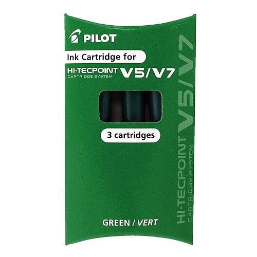Pilot V5/7 Liquid Ink Refill Green Ref 259300304 [Pack 3] Hunt Office UK