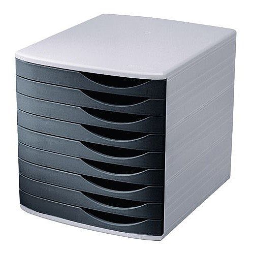 5 Star Elite Desktop Drawer Set 9 Drawers A4 and Foolscap Grey/ Black Ref 8344100-11451 5 Star Elite Desktop Drawer Set 9 Drawers A4 and Foolscap Grey/ Black Ref 8344100-11451