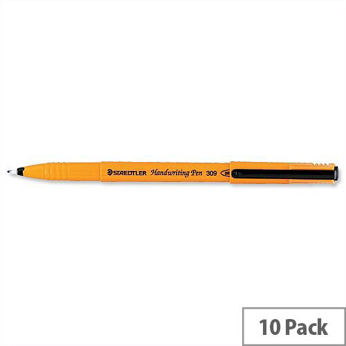 Staedtler Handwriting Fineliner Pen 309 Black Fibre Tipped 0.6mm Line Pack 10 Staedtler Handwriting Fineliner Pen 309 Black Fibre Tipped 0.6mm Line Pack 10