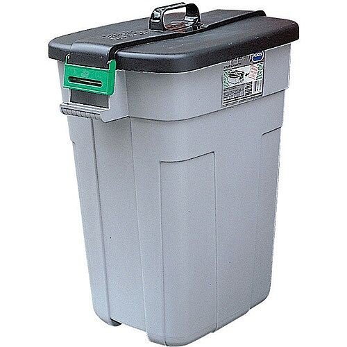 Addis Heavy Duty Dustbin 90 Litres Capacity Easy-Grip Handle 610 x 425 x 755mm Grey