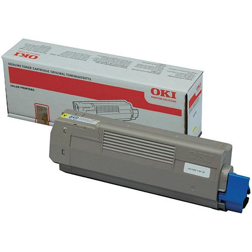OKI Yellow Toner Cartridge Yield: 6,000 Pages for A4 Colour Printers OKI Yellow Toner Cartridge Yield: 6,000 Pages for A4 Colour Printers