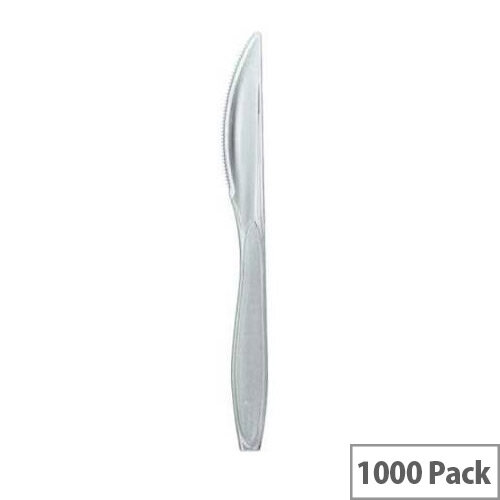 Disposable Cutlery Premium Plastic Knife Clear Pack of 1000