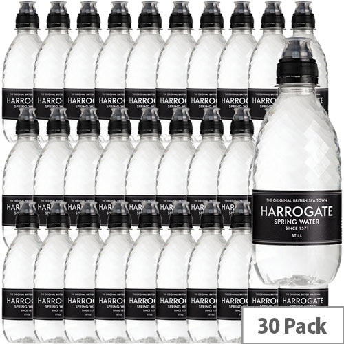 Harrogate Natural Still Water Sports Cap Bottles 330ml Pack 30