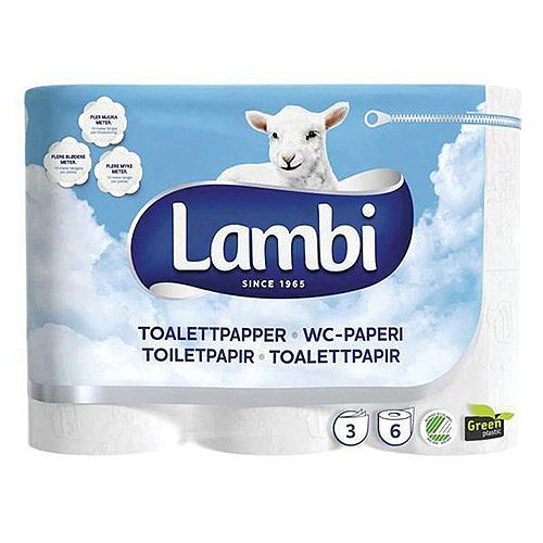 Lambi Luxury Toilet Paper Roll 3Ply White Pack of 24 Ref 83931 Hunt