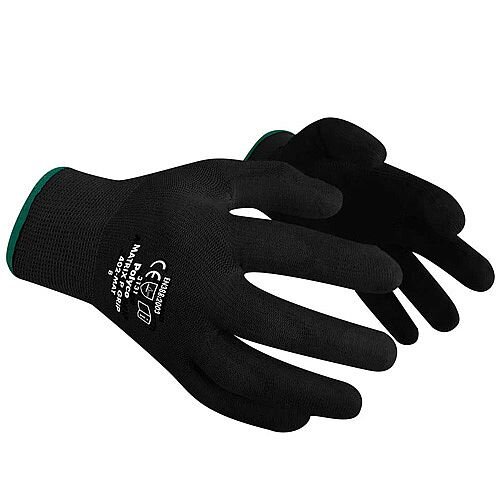 Polyco Gloves Seamless Polyurethane Palm Breathable Black Size 10 L/XL Pack 12 Ref 430335100