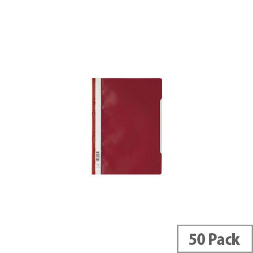 Elba Clearview A4 Folder 160-Sheets Polypropylene Red Pack of 50 Elba Clearview A4 Folder 160-Sheets Polypropylene Red Pack of 50