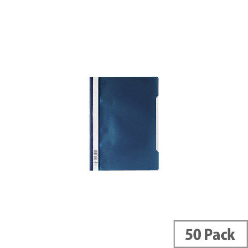 Elba Clearview A4 Folder 160-Sheets Polypropylene Dark Blue Pack of 50 Elba Clearview A4 Folder 160-Sheets Polypropylene Dark Blue Pack of 50