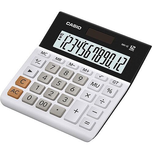 Casio MH-12-WE-S-EH Wide H Series 12 Digit Desktop Calculator Casio MH-12-WE-S-EH Wide H Series 12 Digit Desktop Calculator