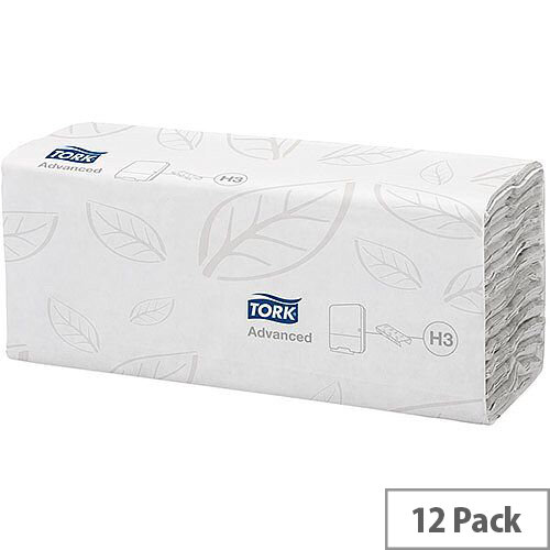 Tork Advanced 2-Ply C-Fold Hand Towels White 12 Sleeves Each 120 Towels (2400 Sheets)