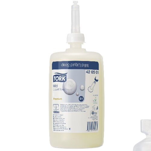 Tork S4 Premium Mild Soap Refills 1 Litre Ref 420501 (Pack 6) Tork S4 Premium Mild Soap Refills 1 Litre Ref 420501 (Pack 6)