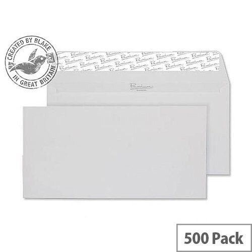 Blake DL Diamond White Premium Business Laid Wallet Envelopes 120gsm Pack of 500 Blake DL Diamond White Premium Business Laid Wallet Envelopes 120gsm Pack of 500