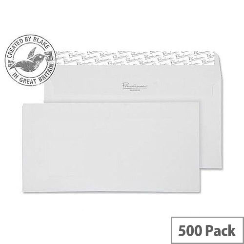 Blake High White DL Premium Business Wove Wallet Envelopes 120gsm Pack of 500 Blake High White DL Premium Business Wove Wallet Envelopes 120gsm Pack of 500