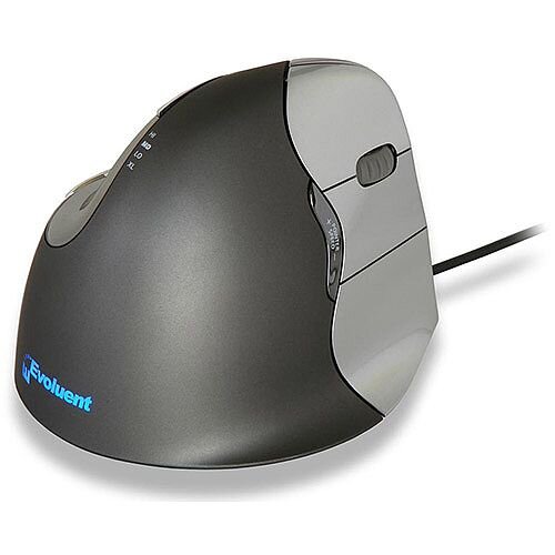 Bakker Elkhuizen Evoluent4 Righthanded Ergonomic Vertical Mouse Black/Grey Bakker Elkhuizen Evoluent4 Righthanded Ergonomic Vertical Mouse Black/Grey