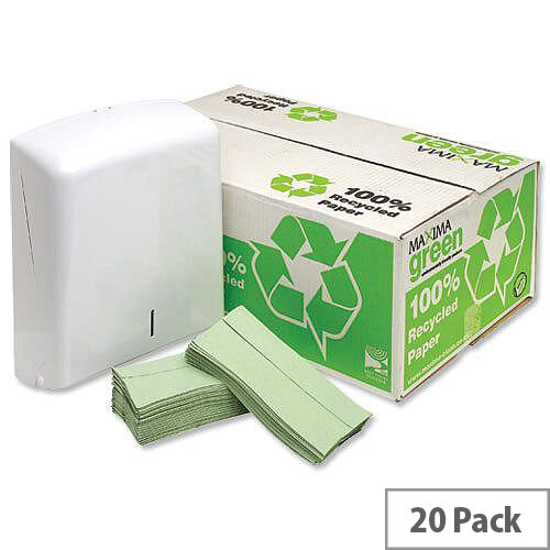 Maxima Green 1 Ply C-Fold Paper Hand Towels 144 Sheets Per Sleeve 20 Sleeves Green (2880 Sheets) Maxima Green 1 Ply C-Fold Paper Hand Towels 144 Sheets Per Sleeve 20 Sleeves Green (2880 Sheets)