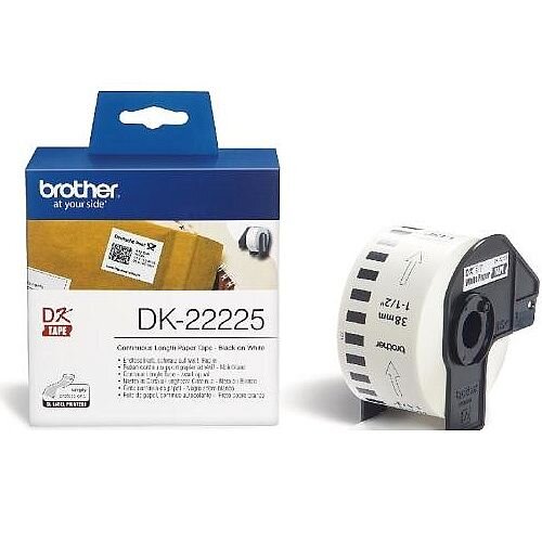 Brother DK-22225 38mm x 30.48m Continuous Paper Labelling Tape