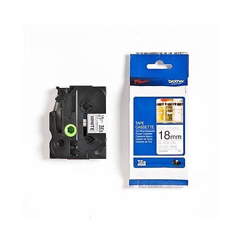 Brother P-touch TZe-N241 18mm x 8m Black On White Non-Laminated Labelling Tape Brother P-touch TZe-N241 18mm x 8m Black On White Non-Laminated Labelling Tape